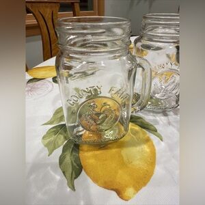 Vintage Libby’s country fair beer mugs with handles rooster embossed on front